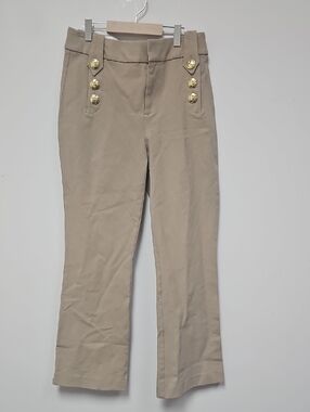 Lilly Pulitzer Beige Gold-Button Sailor Pants